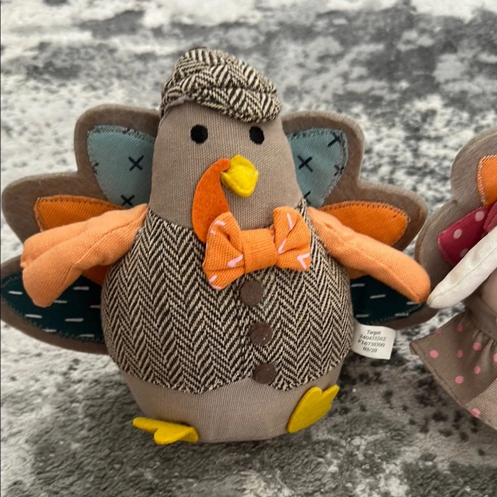 Target  Turkey Plush his and hers Set with Orange and Pink Accents
